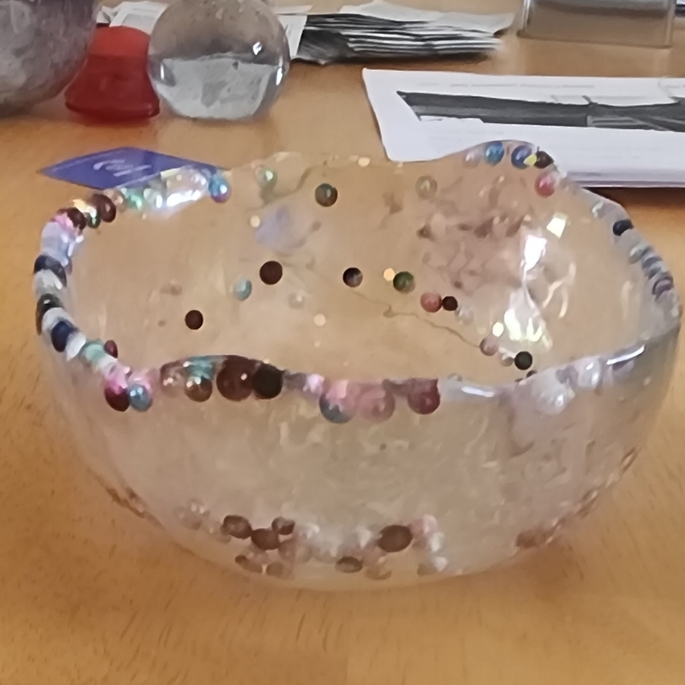 Colorful Confetti resin Bowl